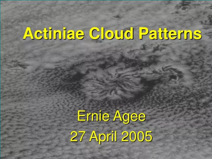 actiniae cloud patterns