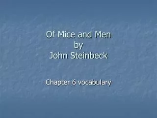 of mice and men by john steinbeck