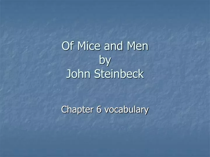 of mice and men by john steinbeck