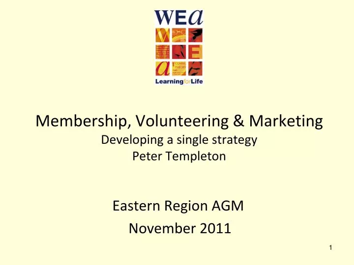 membership volunteering marketing developing a single strategy peter templeton