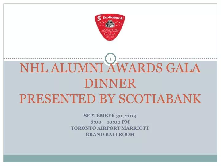nhl alumni awards gala dinner presented by scotiabank