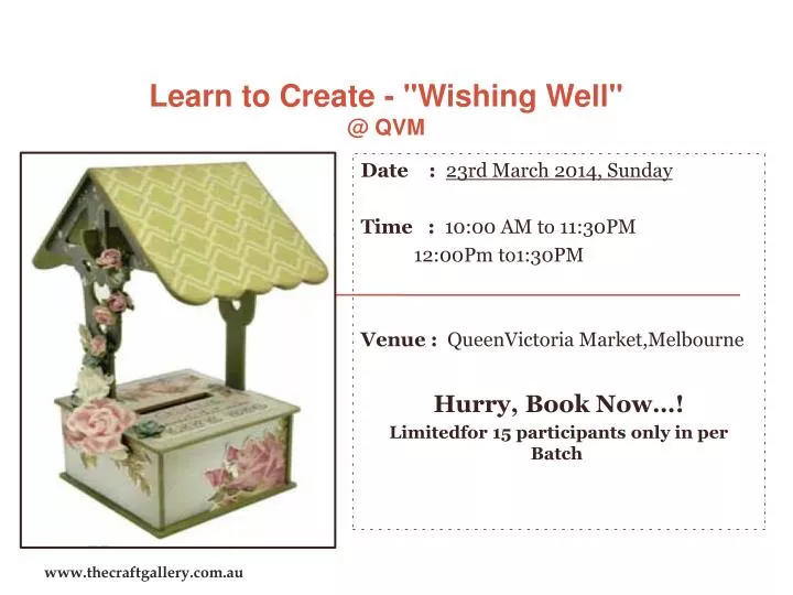 learn to create wishing well @ qvm