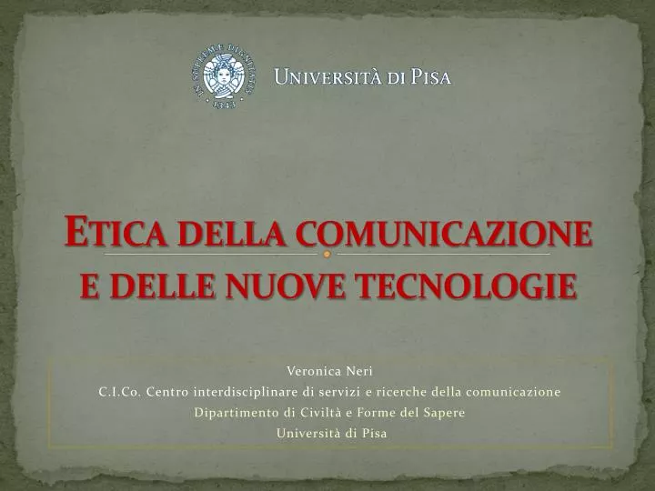 etica della comunicazione e delle nuove tecnologie
