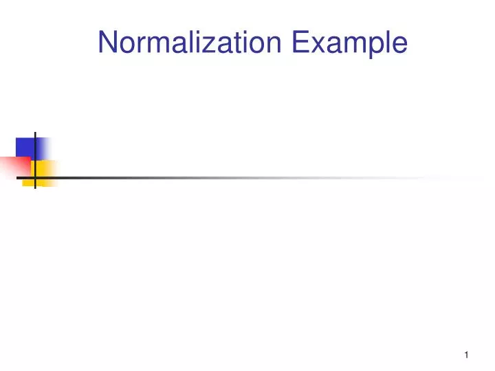 normalization example