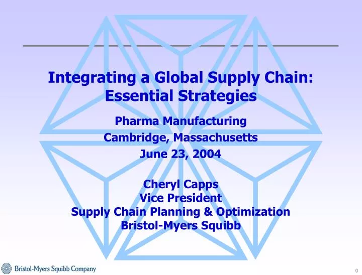 integrating a global supply chain essential strategies