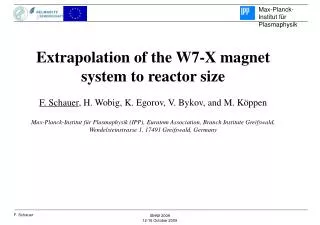 Extrapolation of the W7-X magnet system to reactor size