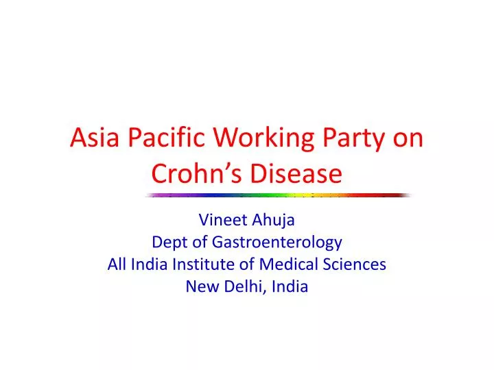 asia pacific working party on crohn s disease