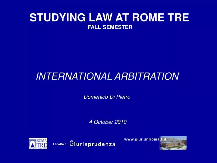 international arbitration domenico di pietro