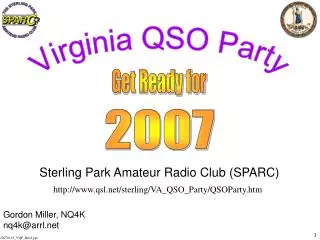 Sterling Park Amateur Radio Club (SPARC)