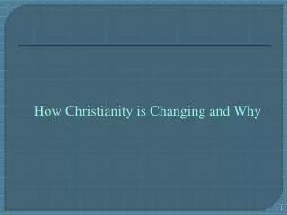 How Christianity is Changing and Why