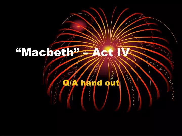 macbeth act iv