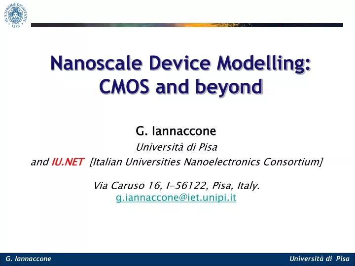 nanoscale device modelling cmos and beyond