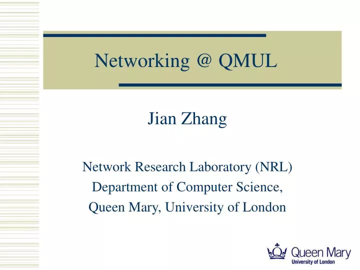 networking @ qmul