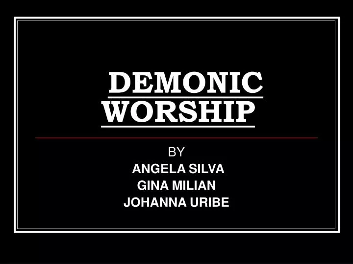 demonic worship