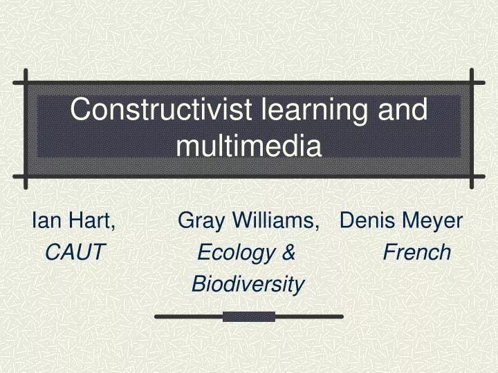 constructivist learning and multimedia