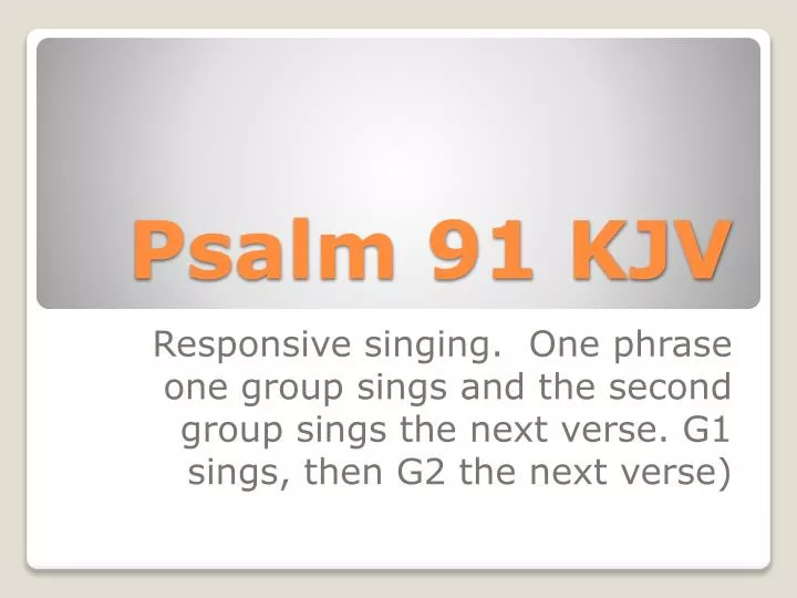 psalm 91 kjv