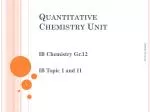 Quantitative Chemistry Unit - slide 1