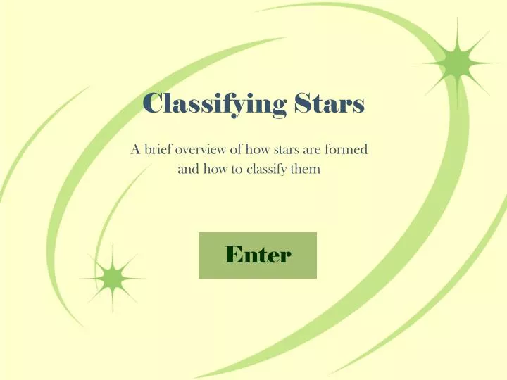 classifying stars