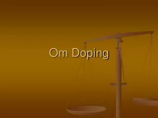 om doping