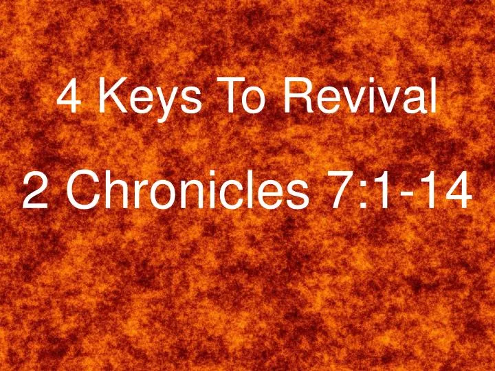 4 keys to revival