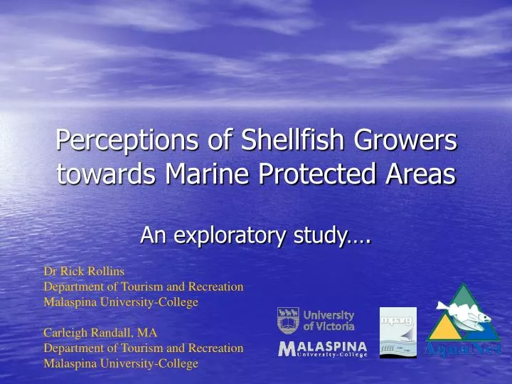 perceptions of shellfish growers towards marine protected areas