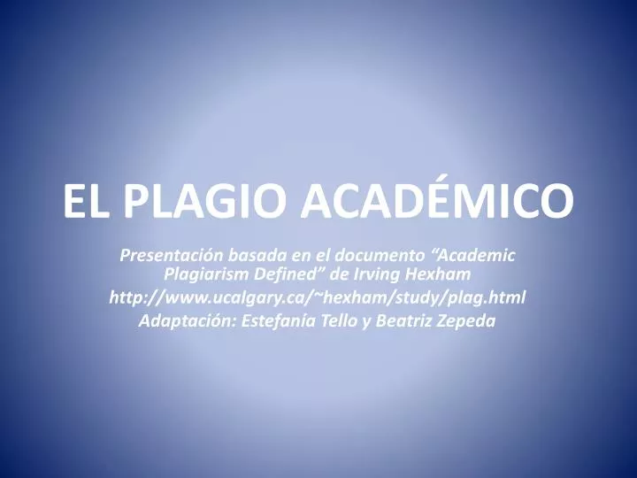 el plagio acad mico