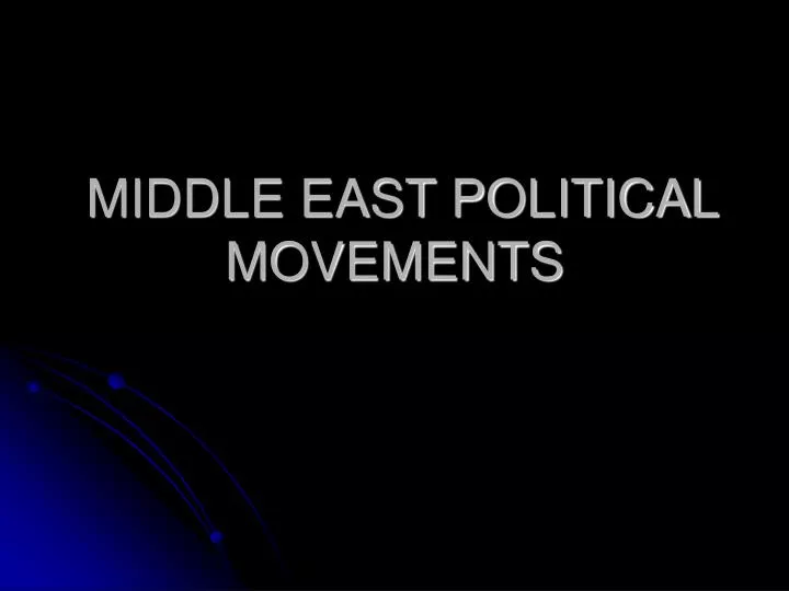 middle east political movements