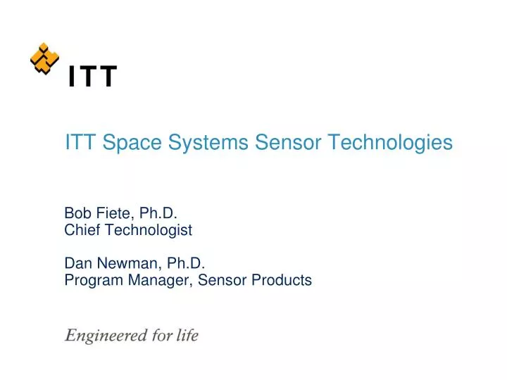 itt space systems sensor technologies