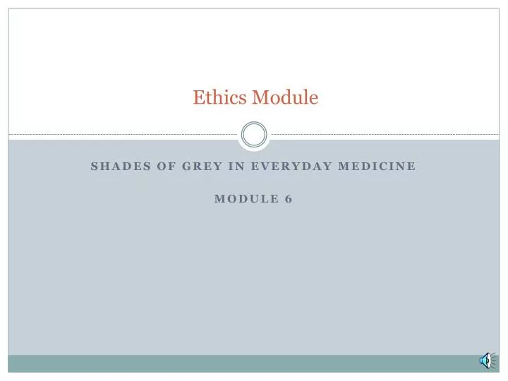 ethics module