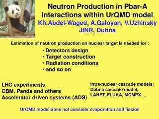 Estimation of neutron production on nuclear target is needed for :