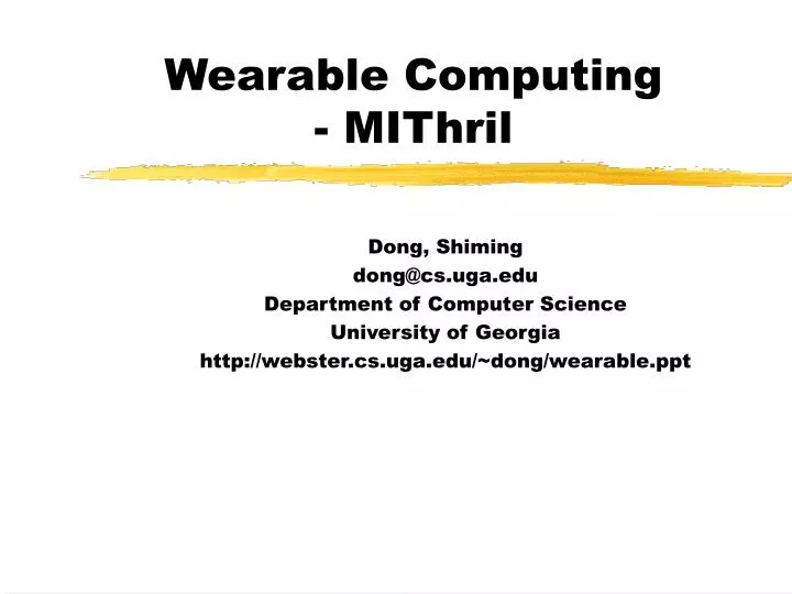 wearable computing mithril