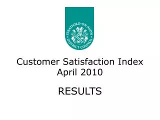 Customer Satisfaction Index April 2010