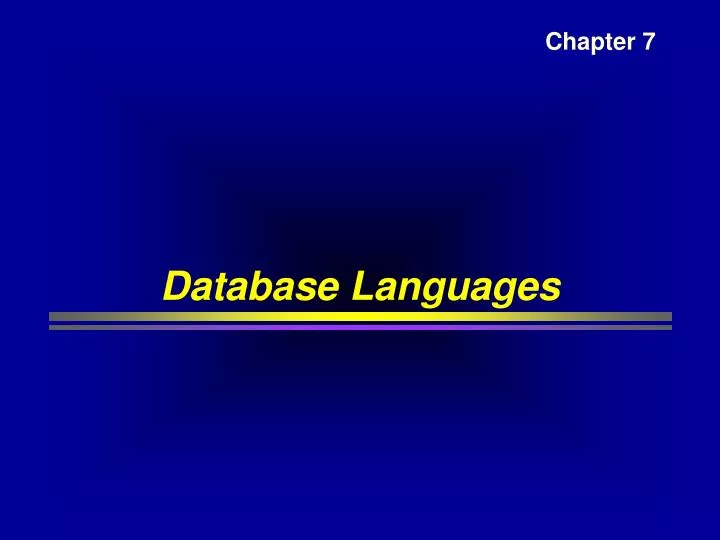 database languages