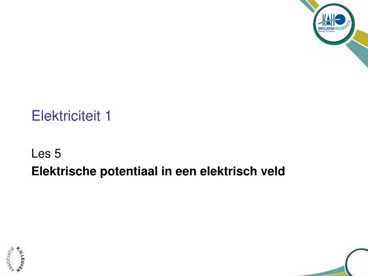 elektriciteit 1