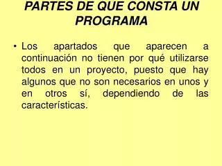 partes de que consta un programa