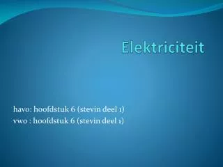 elektriciteit
