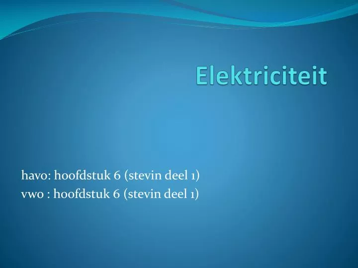 elektriciteit