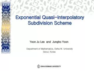 Exponential Quasi-interpolatory Subdivision Scheme