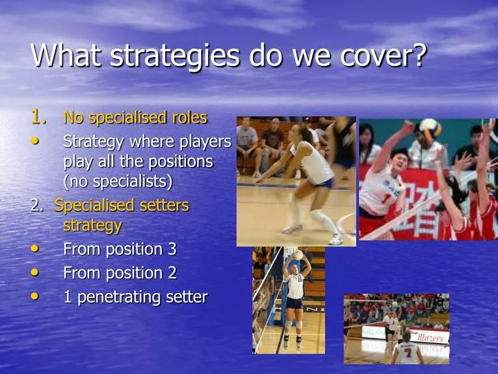 what strategies do we cover