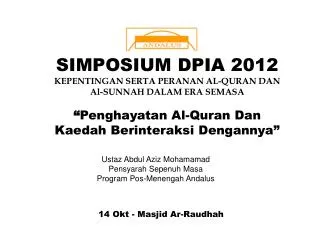 14 okt masjid ar raudhah