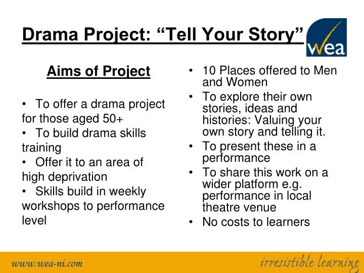 drama project tell your story