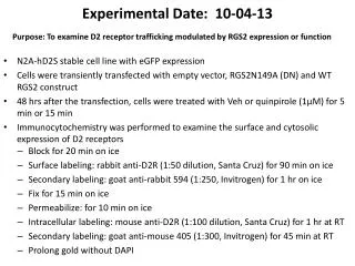 Experimental Date: 10-04-13