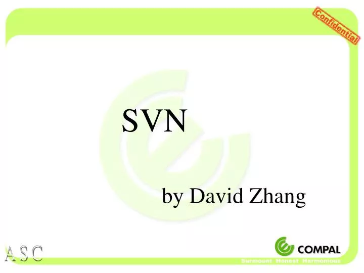 svn by david zhang