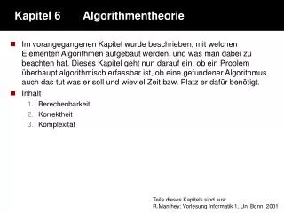 kapitel 6 algorithmentheorie