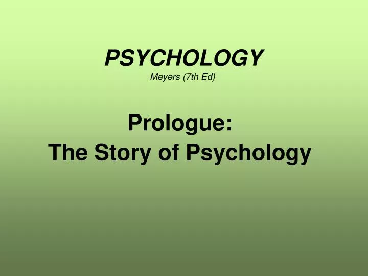 psychology meyers 7th ed