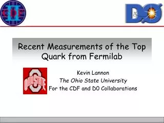 Recent Measurements of the Top Quark from Fermilab