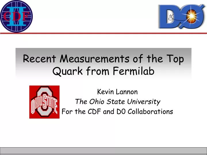 recent measurements of the top quark from fermilab
