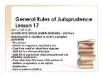 General Rules of Jurisprudence Lesson 17 - slide 1