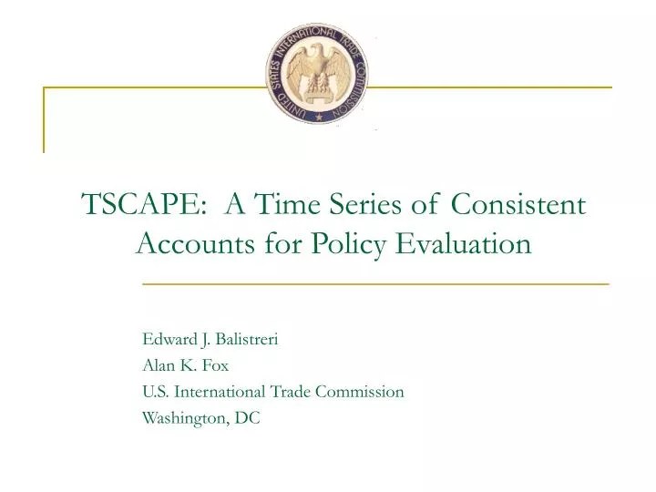 tscape a time series of consistent accounts for policy evaluation