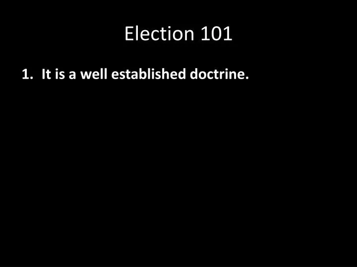 election 101